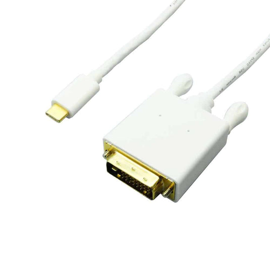 4XEM USB-C to DVI Cable - 6FT- White