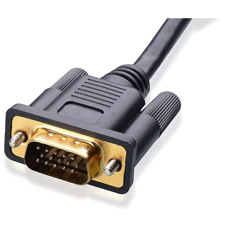 Load image into Gallery viewer, 4XEM HDMI to VGA Adapter Cable With 3.5mm Audio Cable- 3FT Black