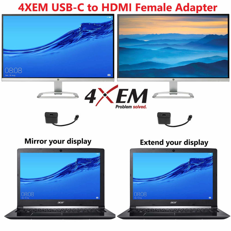 Load image into Gallery viewer, 4XEM USB-C to HDMI Adapter-Black 10 inch