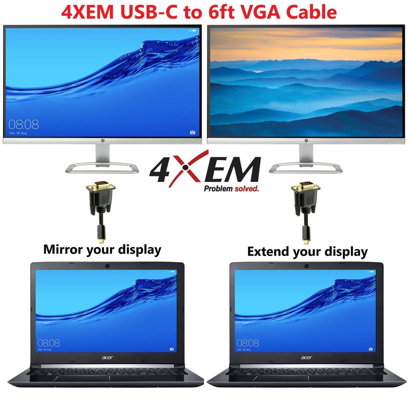 Load image into Gallery viewer, 4XEM USB-C to VGA Cable - 6FT-White