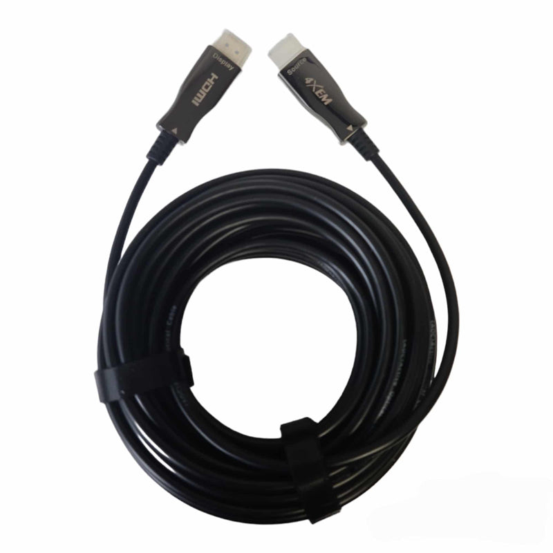 Load image into Gallery viewer, fiber hdmi cable rolled up onto its self against a white background