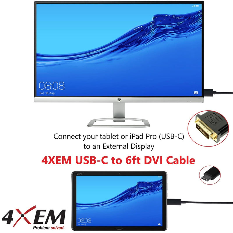Load image into Gallery viewer, 4XEM USB-C to DVI Cable - 6FT- White