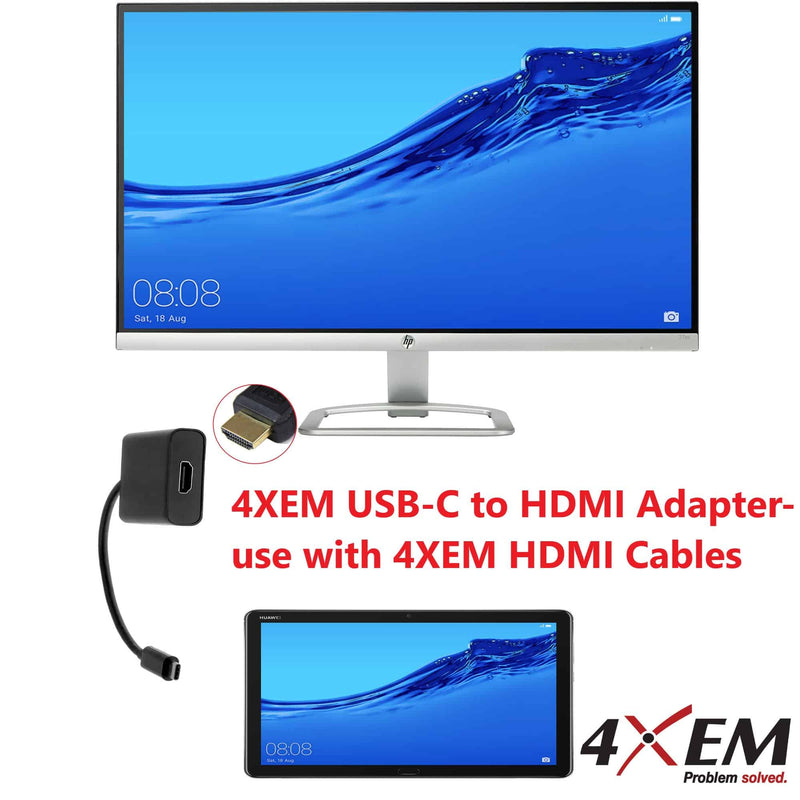 Load image into Gallery viewer, 4XEM USB-C to HDMI Adapter-Black 10 inch