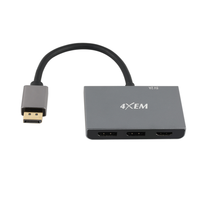 4XEM 3-Port DP to HDMI 8K Dual 4K Multi-Monitor Hub