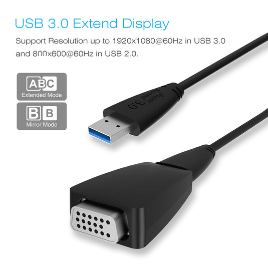 Usb to vga external sales video card multi monitor adapter