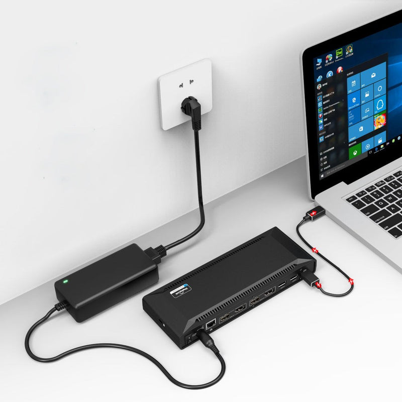 Load image into Gallery viewer, 4XEM Slim USB-C Dual 4K with Power Delivery Universal Docking Station
