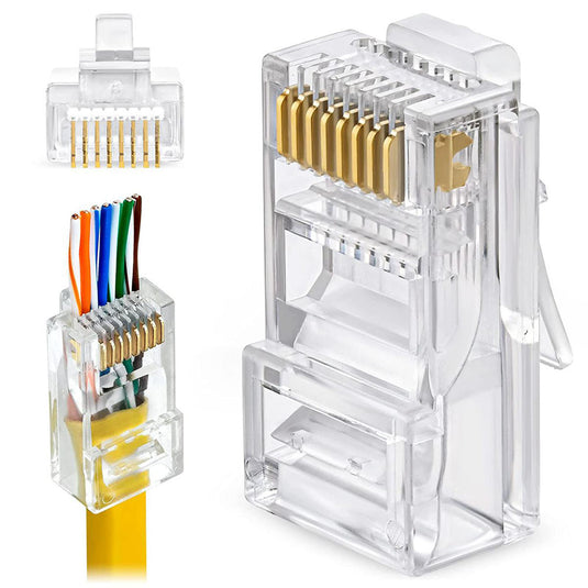 4XEM 100PK Cat5e RJ45 Ethernet Plugs/Connectors