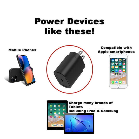 4XEM Up To 25W USB-C Power Adapter Black