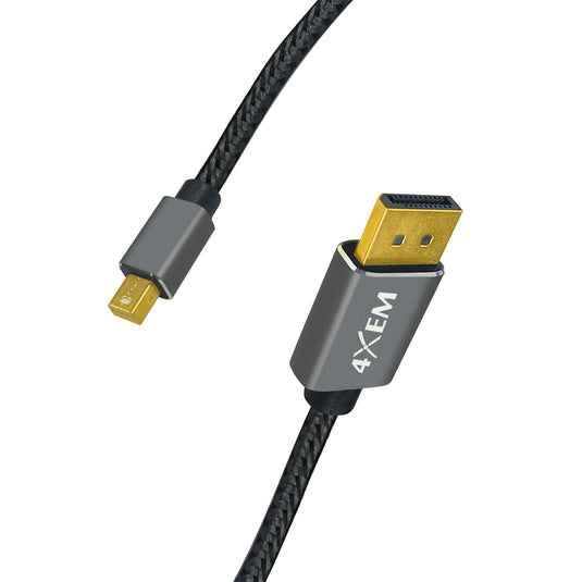 4XEM 3FT/1M Mini DisplayPort to DisplayPort 1.4 Cable (Braided, 8K/4K, HBR3, Bidirectional)