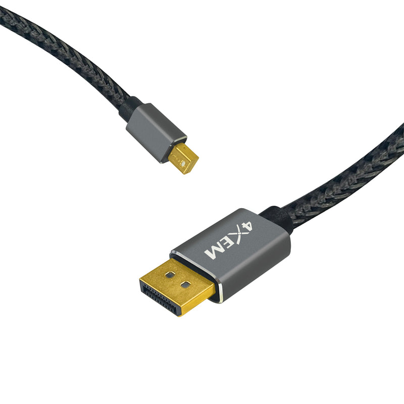 Load image into Gallery viewer, 4XEM 3FT/1M Mini DisplayPort to DisplayPort 1.4 Cable (Braided, 8K/4K, HBR3, Bidirectional)
