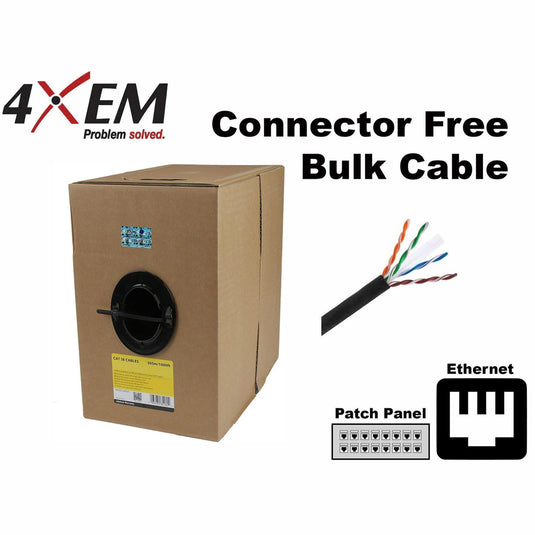 Image: This product is connector free bulk cable used best for patch panels and ethernet connection.