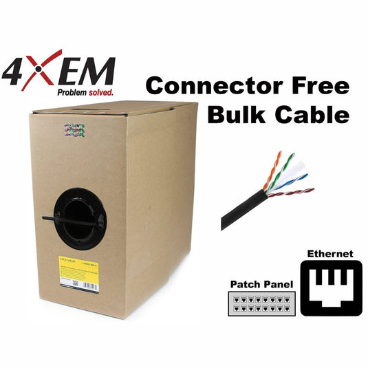Image: This product is connector free bulk cable used best for patch panels and ethernet connection.