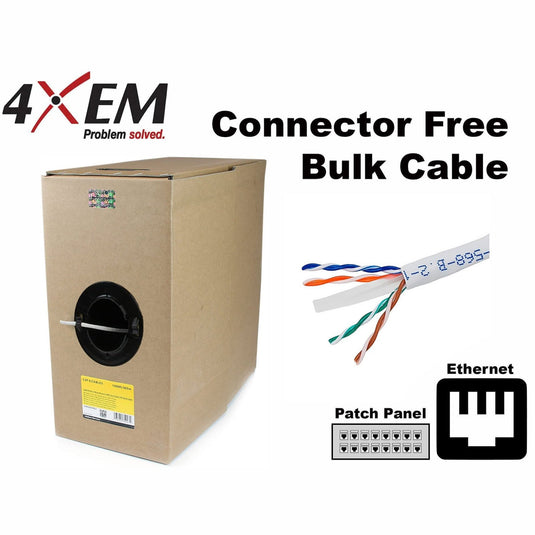 Image: This product is connector free bulk cable used best for patch panels and ethernet connection.