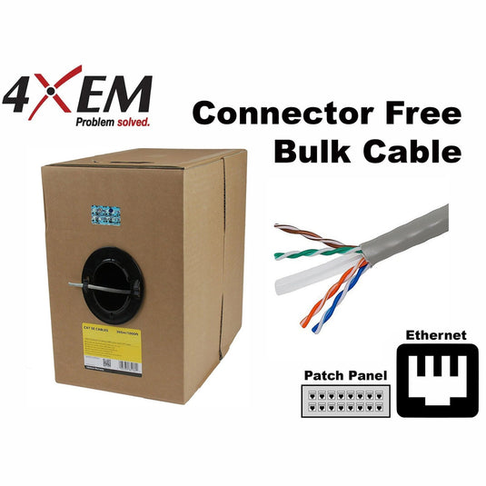 Image: This product is connector free bulk cable used best for patch panels and ethernet connection.