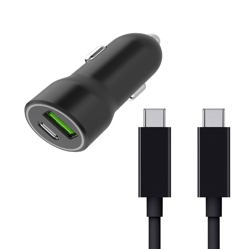 Load image into Gallery viewer, 4XEM In Car Mobile Device Charging Kit – Dual USB Adapter and 3FT USB-C to USB-C Cable
