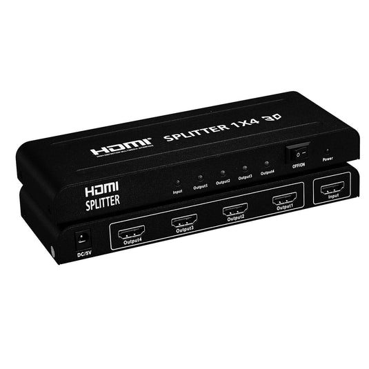 4XEM 4-Port HDMI Splitter And Signal Amplifier