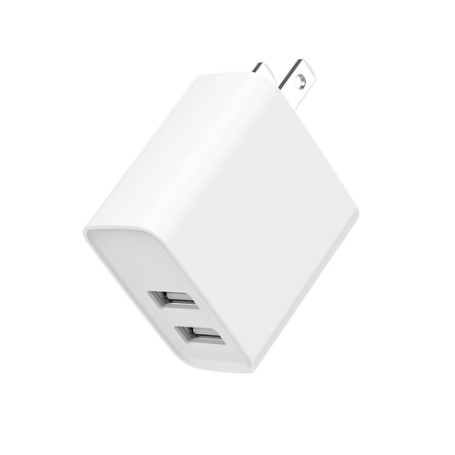 4XEM 15.5W Dual USB-A Charger - White