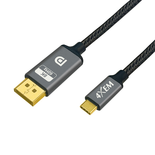 4XEM 8K/4K USB-C to DisplayPort 1.4a Cable (1 Meter) – High-Speed Video Adapter for Monitors, Laptops & PCs