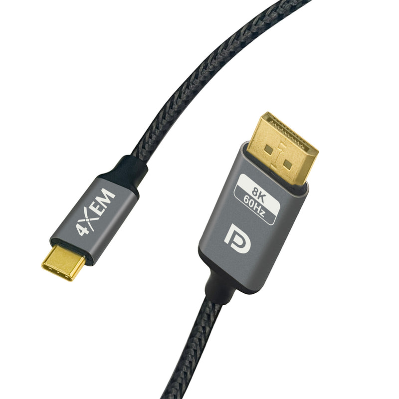 Load image into Gallery viewer, 4XEM 8K/4K USB-C to DisplayPort 1.4a Cable (1 Meter) – High-Speed Video Adapter for Monitors, Laptops &amp; PCs
