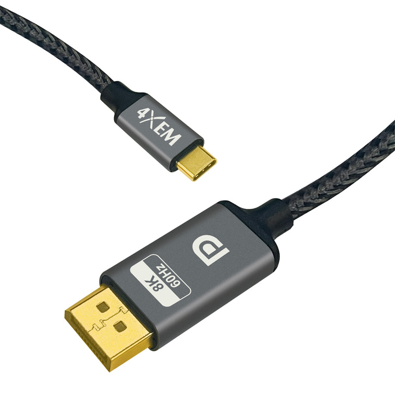 Load image into Gallery viewer, 4XEM 8K/4K USB-C to DisplayPort 1.4a Cable (1 Meter) – High-Speed Video Adapter for Monitors, Laptops &amp; PCs
