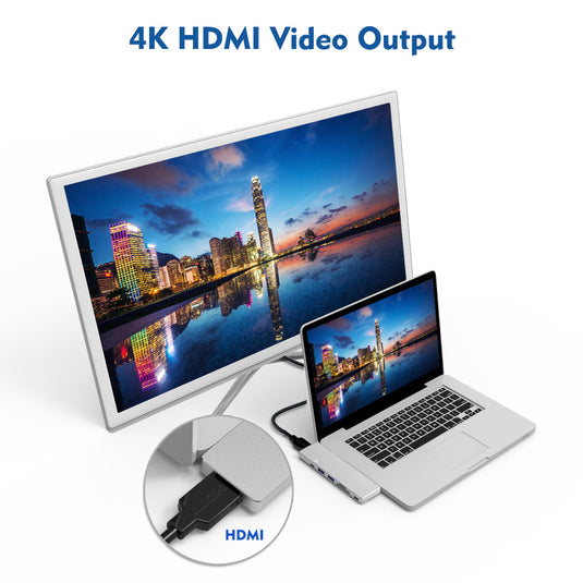 4XEM Multi-Port Travel Docking Station for MacBook Air & Pro