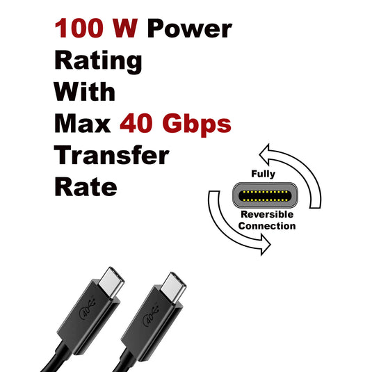 4XEM USB-C to C 40 Gigabit 150CM/1.5M Cable