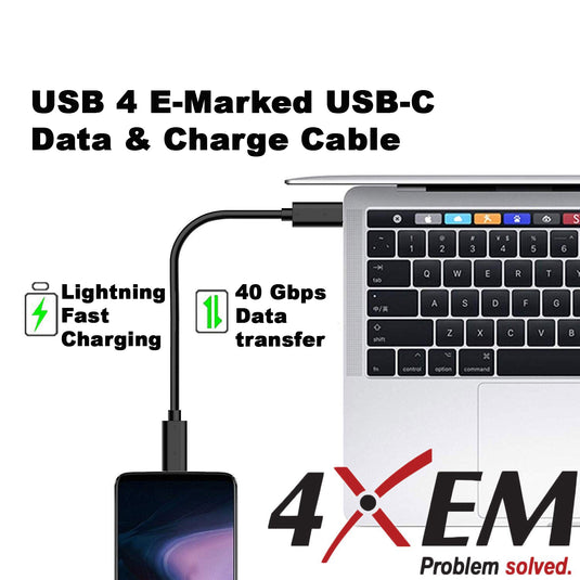 4XEM USB-C to C 40 Gigabit 180CM/1.8M Cable