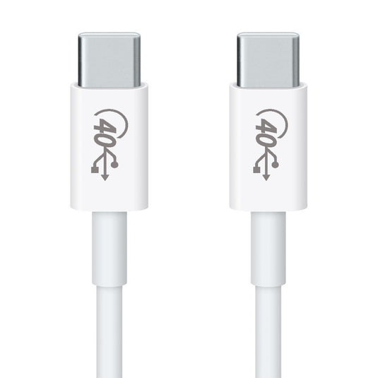 4XEM USB-C to C 40 Gigabit 200CM/2M Cable White