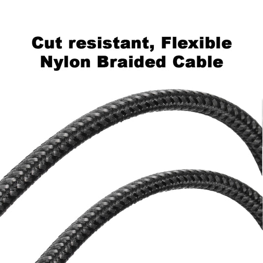 4XEM Nylon Braided USB-C to C 40 Gigabit 1.5 FT (Half Meter) Cable