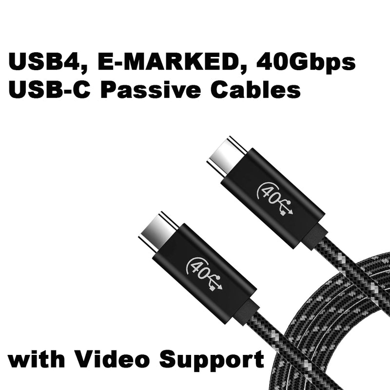 Load image into Gallery viewer, 4XEM Nylon Braided USB-C to C 40 Gigabit 1.5 FT (Half Meter) Cable
