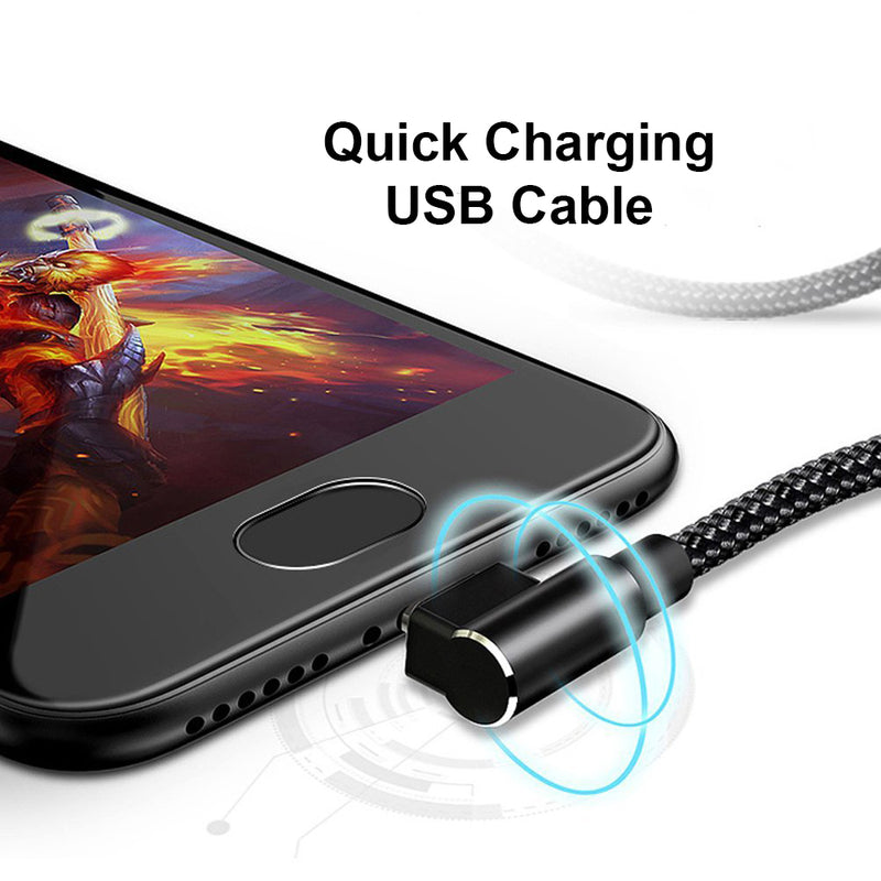 Load image into Gallery viewer, 4XEM 1ft USB-A to USB-C Right-Angle Braided Cable – USB 2.0, 15W
