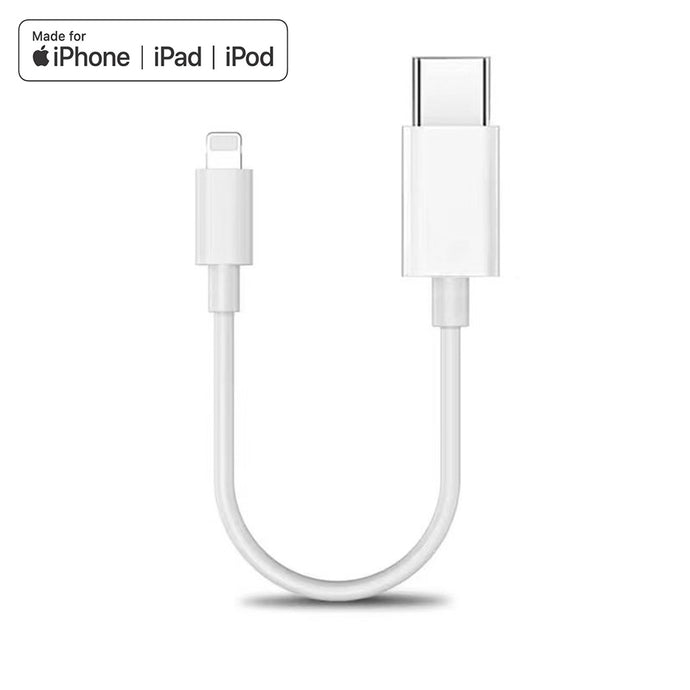 4XEM 1FT USB-C to Lightning Cable White – MFi Certified