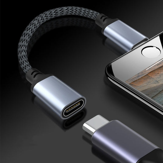 4XEM USB 2.0 Type-C Female to 8-pin Lightning Male 10cm Adapter Cable