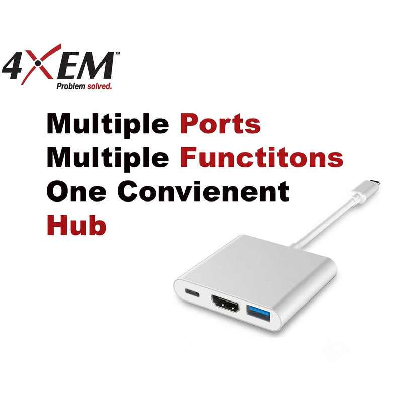 Load image into Gallery viewer, 4XEM 3-in-1 USB-C Docking Station with 4K HDMI and USB 3.0
