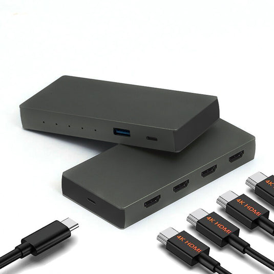 4XEM 6-in-1 4 HDMI port USB-C Hub