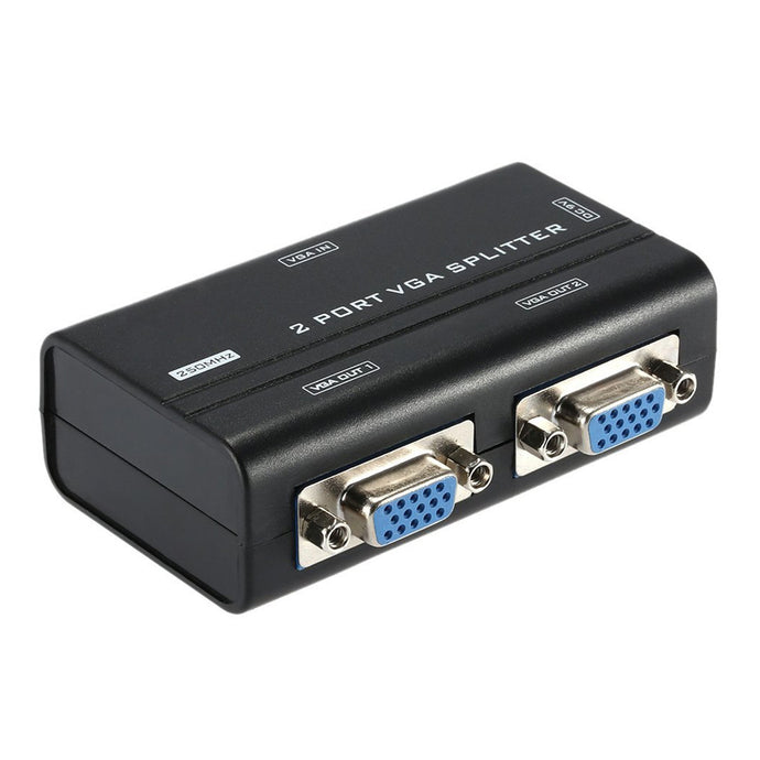 4XEM 2-Port VGA Video Splitter 250 MHz High-Resolution