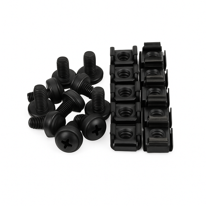 4XEM 50 Pkg M5 Rack Mounting Screws and Cage Nuts For Server Racks/Cabinets