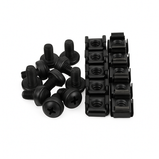 4XEM 50 Pkg M5 Rack Mounting Screws and Cage Nuts For Server Racks/Cabinets