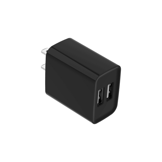 4XEM 12W Dual USB-A Charger - Black