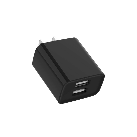 4XEM 12W Dual USB-A Charger - Black