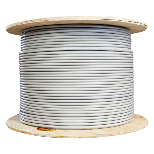4XEM 1000Ft Cat7 S/FTP Bulk Ethernet Cable – White (CMR, Pure Copper, Solid 23AWG, 1000MHz)