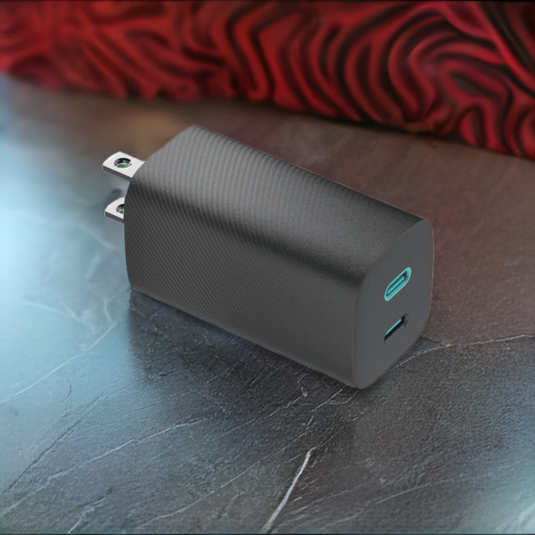 4XEM 65W GaN Wall Charger Dual USB-C - Black