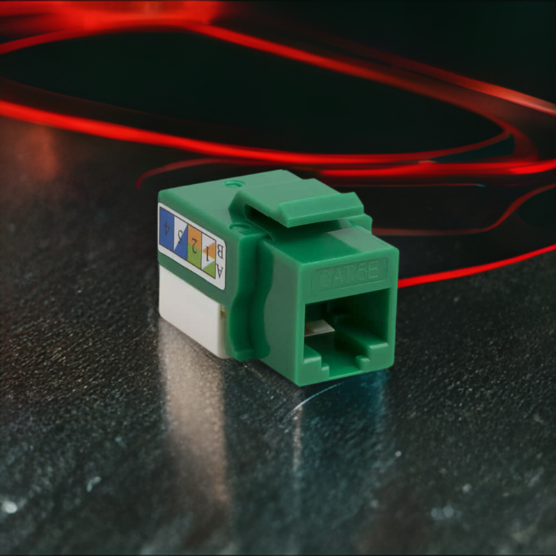 Load image into Gallery viewer, 4XEM Cat5e RJ45 Keystone Jack UTP 110-Type Green
