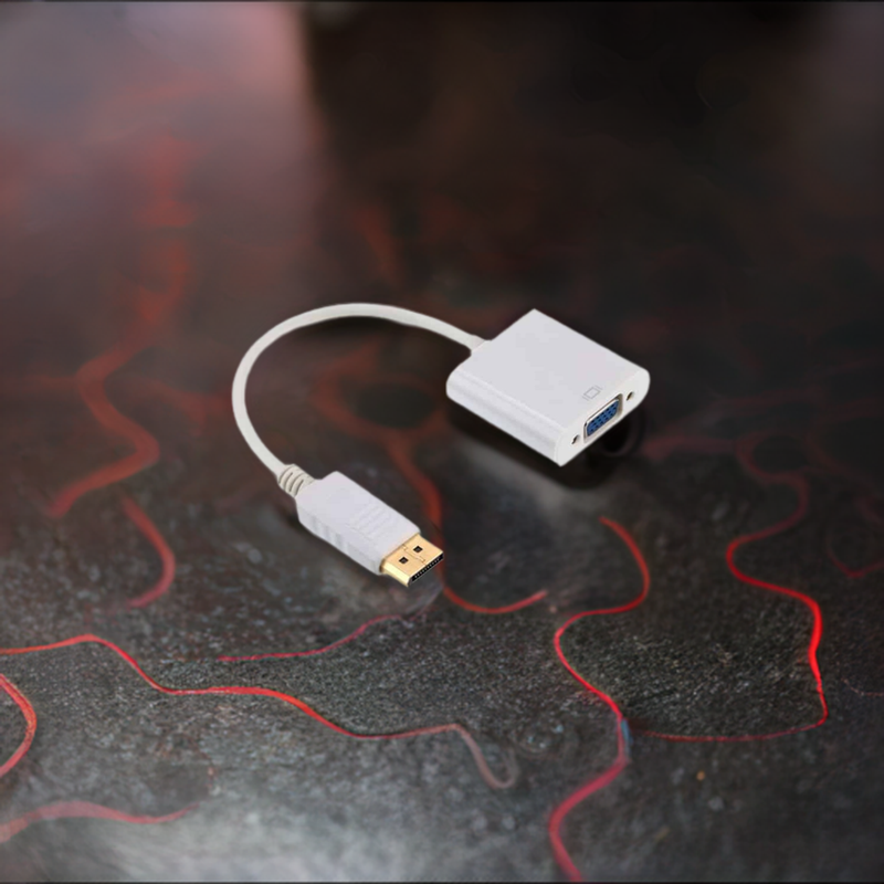 Load image into Gallery viewer, 4XEM 9in DisplayPort To VGA M/F Adapter Cable - White
