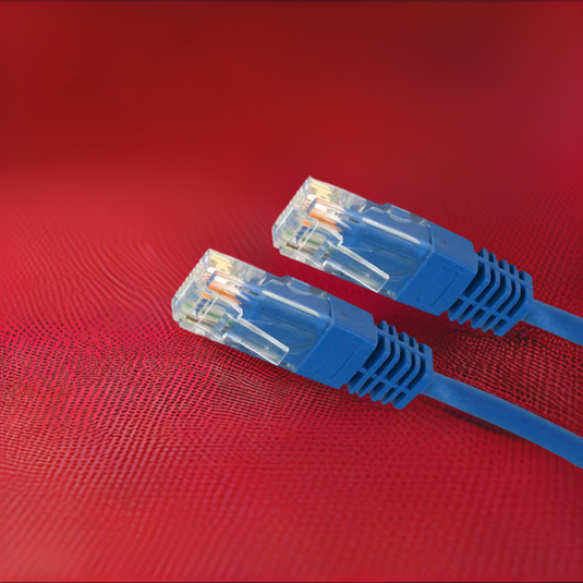4XEM 1FT Cat5e Molded RJ45 UTP Network Patch Cable (Blue)