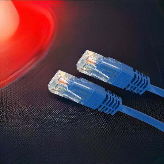 4XEM 15FT Cat5e Molded RJ45 UTP Network Patch Cable (Blue)
