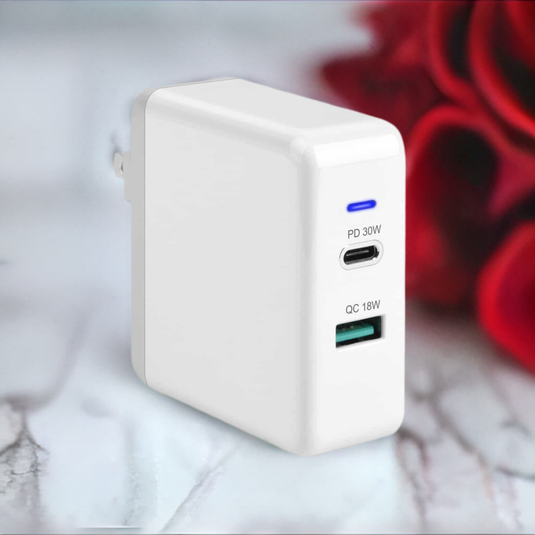 4XEM USB-C and USB-A 48W FAST CHARGING QUICK CHARGE 3.0 Dual WALL CHARGER