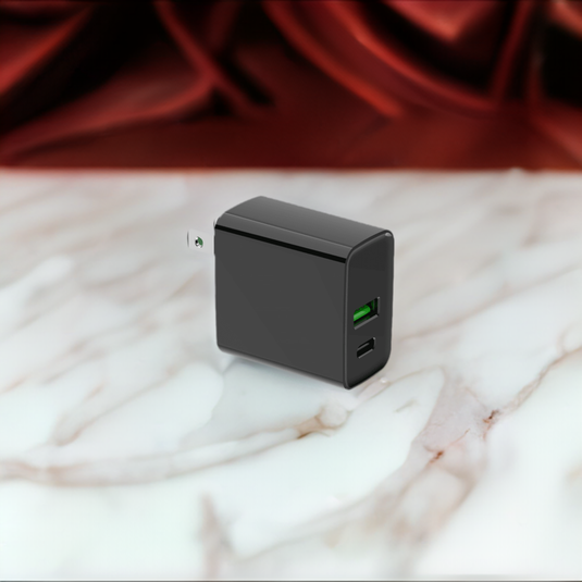 4XEM 20W Dual USB C+A Wall Charger - Black