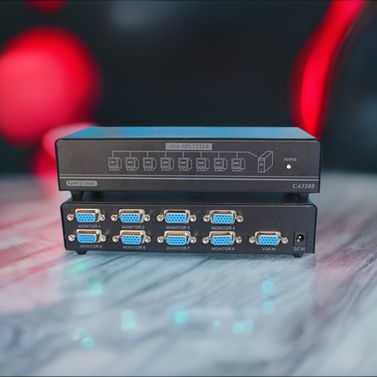 4XEM 8-Port VGA Splitter 350Mhz