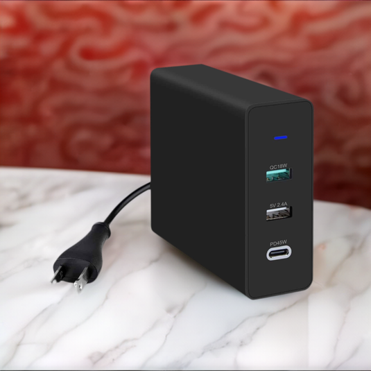 4XEM Triple Port 75W USB-C  PLUS DUAL USB A WALL CHARGER